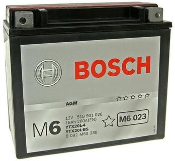 Батарея аккумуляторная "AGM M6 023 (YTX20L-4 YTX20L-BS)", 12в 18А/ч
