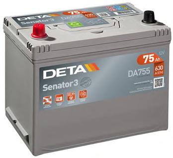 Батарея аккумуляторная, Senator 3 DA755,  12В 75А/ч