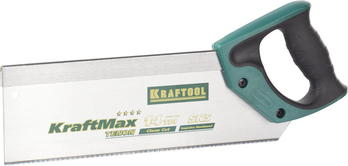 Ножовка с обушком для стусла (пила) KRAFTOOL "KraftMax" TENON, 14 /15 TPI, 300 мм, специальный зуб